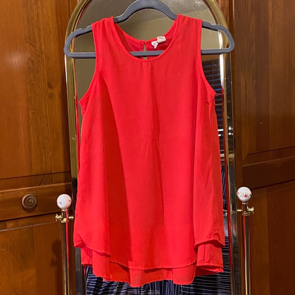 Red tank top